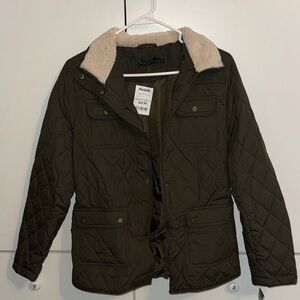 Ralph Lauren Olive Outerwear with Shearling Accent